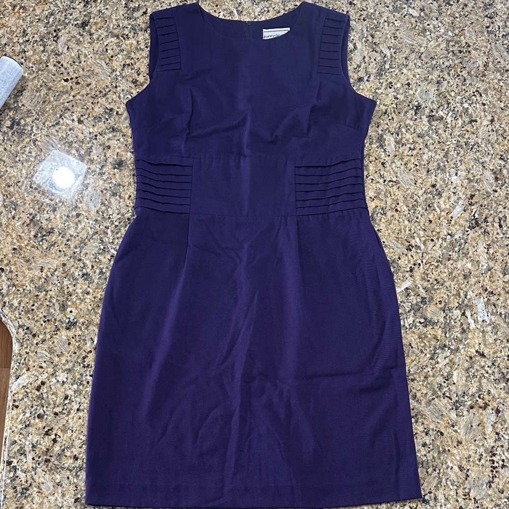 Karin Stevens Deep Purple Midi Sheath Dress